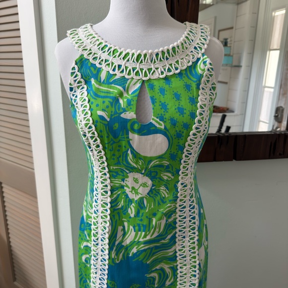 Lilly Pulitzer Green and White Sheath Maxi Dress - Picture 2 of 14